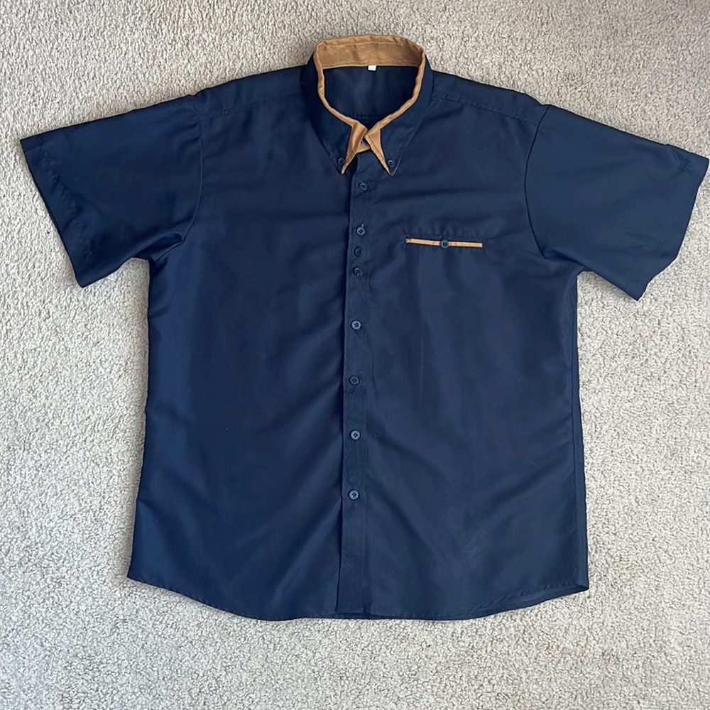 Men’s Black Shein Button Up Shirt